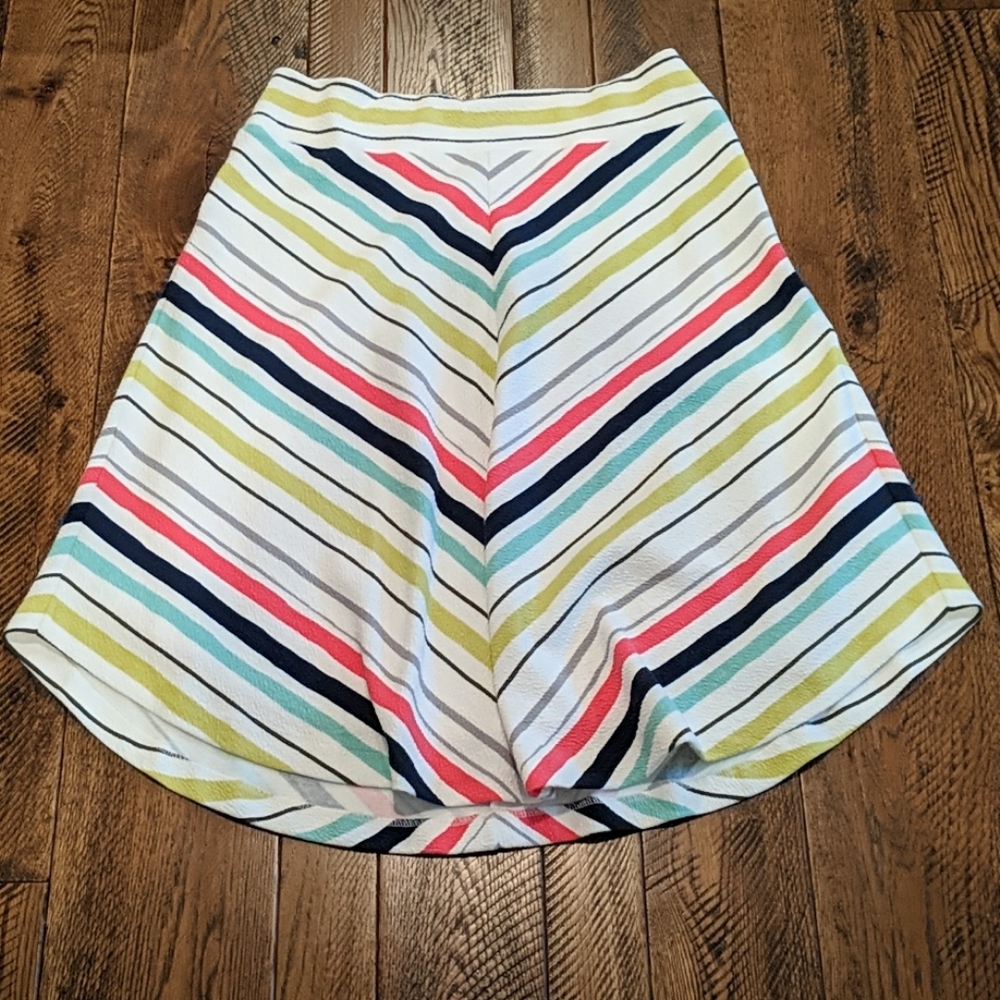 Anthropologie striped midi skirt Size L
